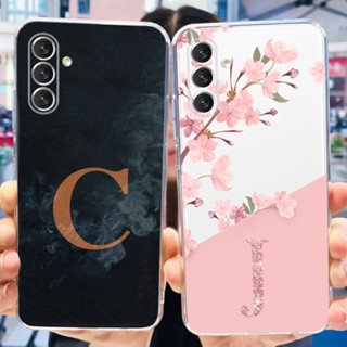 Estojo Para Samsung Galaxy A14 5G Flor Translúcida Carta Matte Pintada Silicone Macio Capa Traseira Do Telefone SamsungA14 A 14 5G Shell