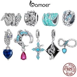 Bamoer 925 Sterling Sliver Charms Pendants Design Animal Snake Collection Acessórios Para Pulseiras DIY