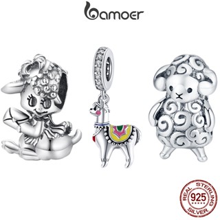 Bamoer 925 Sterling Sliver Charms Pendants Animal Design Cute Sheep Collection Acessórios Para Pulseiras De Bricolagem