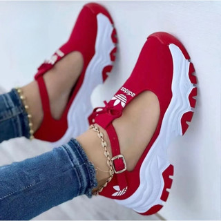 Tênis Feminino 2023 Outono Nova Cor De Fundo Grosso Contraste De Camurça Gravata Euro Americana casual