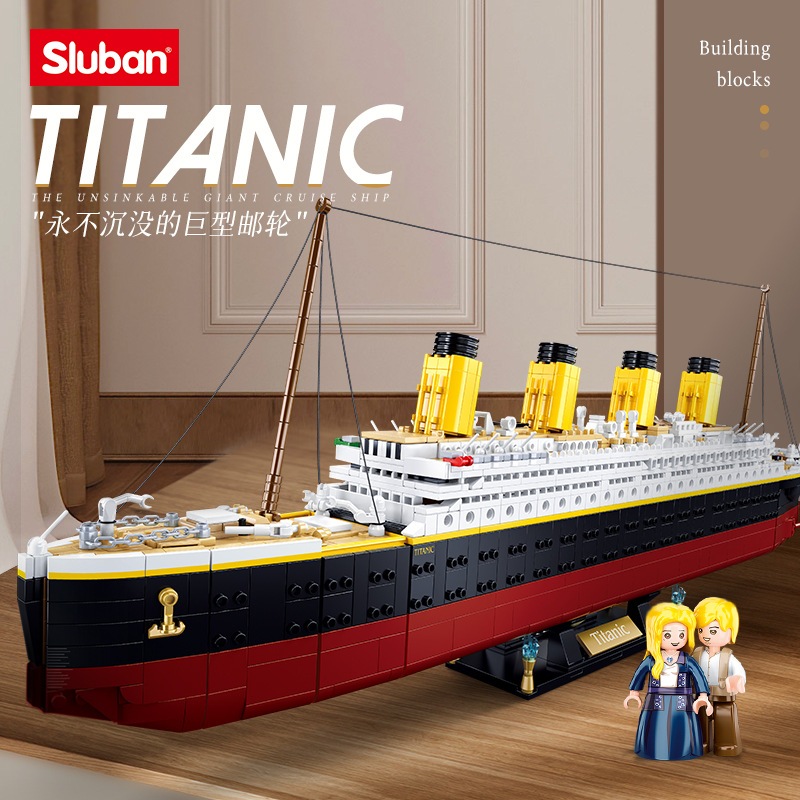 Novo produto modelo de roda de cruzeiro Titanic meninos meninas montagem educacional bloco de construção brinquedos cria