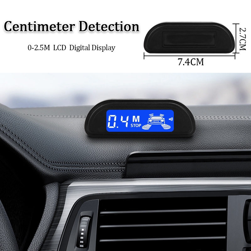 Conjunto Completo de Sensor de Estacionamento Reverso Novo e Elegante com Display Digital e Sinal Sonoro, Sensores de