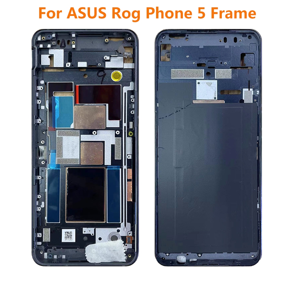 Para O Telefone Asus ROG Phone 5 ZS673KS Placa De Armação Média Suporte LCD ASUS_I005DB 1005 Face Bezel Peças De Reposição