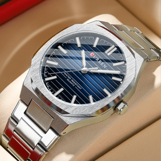 Novo Relógio CURREN Original Ponteiro Luminoso De Aço Inoxidável Simples Retro Moda 8456 X em Oferta na Shopee