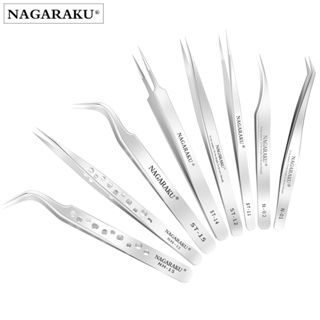 Pinça De Extensão De Pestanas NAGARAKU Maquiagem Profissional De Volume Preciso Clássica De Aço Inoxidável em Oferta na Shopee