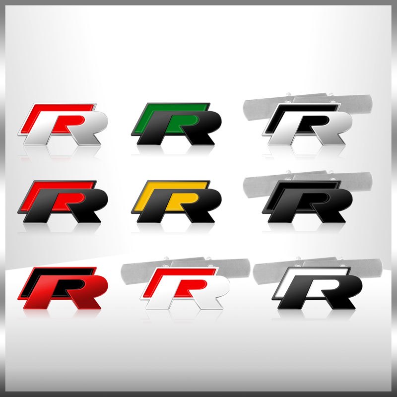 Fender Emblema Da Grade Metálica Do Carro Para VW R Rline Polo Golf Jetta B5 Adesivos Pára-Lamas Porta-Malas Traseiro