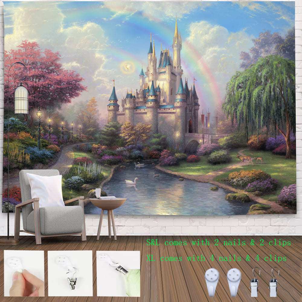 Decoração de quarto Estética Tapeçaria interessante Linda Thomas Floresta Pintura a óleo Decoração Tapeçaria Decoração d