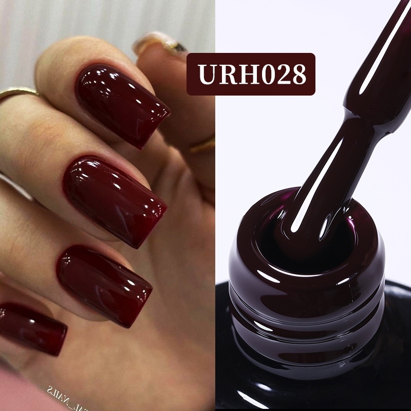 UR SUGAR 1 Garrafa De 7ml De Esmalte UV Gel De Polimento De Unhas Pink Brown Red Glitter Embebido Em Manicure