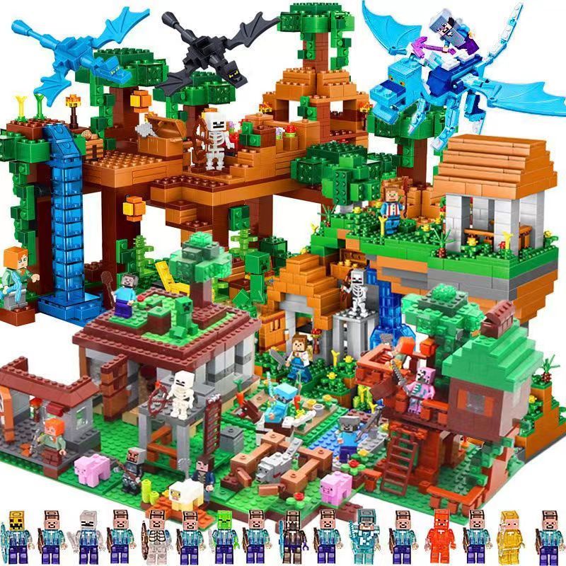 Minecraft Building Block Toys Brinquedos Infantis Compatíveis Lego Pequenos blocos de construção de partículas emendas como