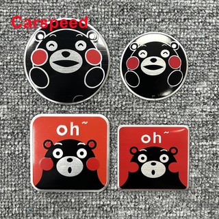 Adesivo De Carro De Metal 3D Kumamon Emblema De Desenho Animado Porta-Malas De 1 Unidade