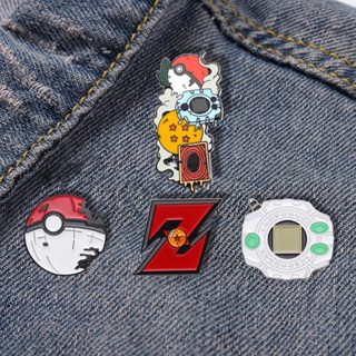 Pokémon Digimon Dragon Ball Yu-Gi-Oh Broche De Esmalte Anime Metal Japonês Mochila Acessórios De Roupas Jóias De Presente Para Amigos
