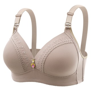 Soutien Para Mulher Nova Moda Plus Tamanho Copa Completa Ajustável Mamãe Roupa Íntima Push up Acessório Peito Elevação Apoio Superior Beleza Costas Sem Fio