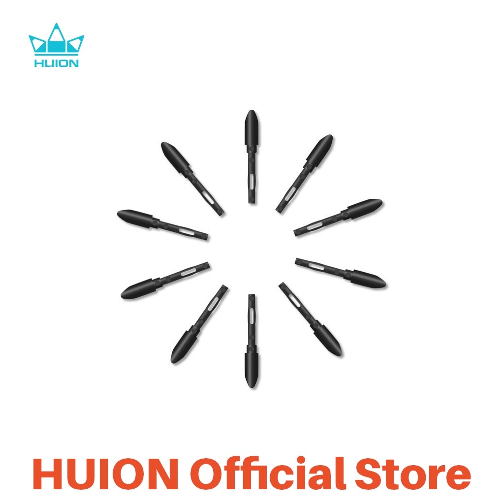 HUION Pacote Com 10 Pontas De Feltro De Reposição Atualizadas PN06 Compatíveis Caneta PW550/PW550S
