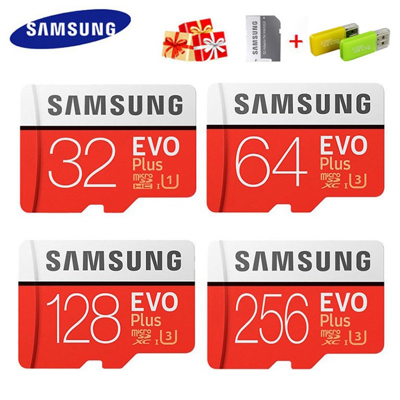 Cartão De Memória Samsung Evo Plus 32GB 64GB 128GB micro SDXC Classe 10 SD Adaptador