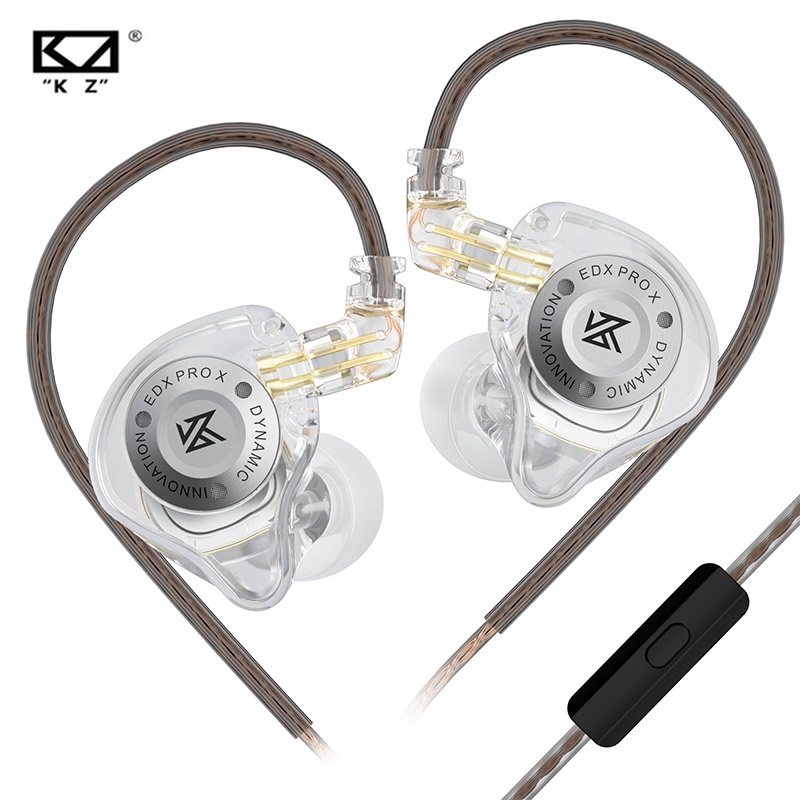 KZ EDX PRO X Fone de Ouvido Dinâmico HIFI Graves Fones de Ouvido Esportivos Cancelamento de Ruído Musical KZ EDX PROX