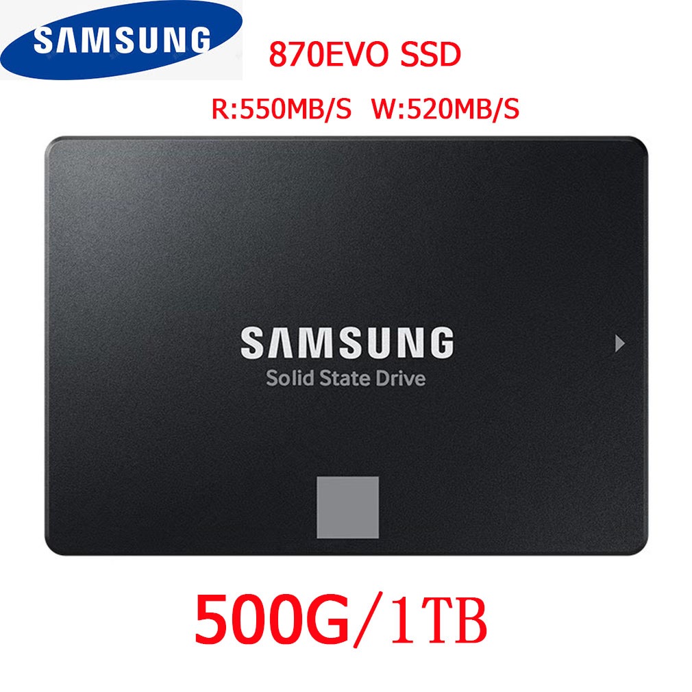 Samsung 2.5 Inch Hard Drive 870EVO Intelligent 500G/1TB Atualização Interna Do PC Portátil Armazenamento De Memória SSD Acessório Para Computador