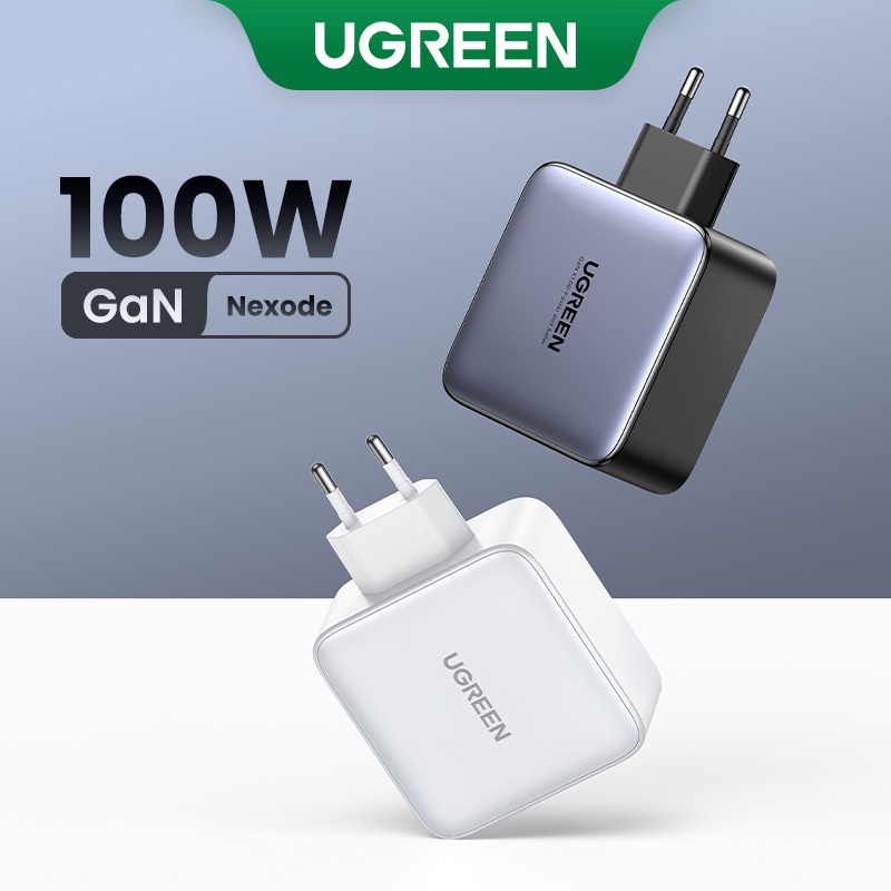 UGREEN GaN 100W 65W Tipo C USB 4 Portas 3C 1A PD QC PPS Carregador De Carregamento Rápido Para Macbook tablet Samsung em Oferta na Shopee