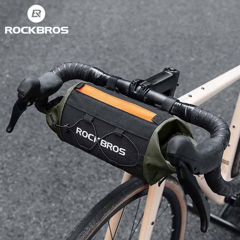 ROCKBROS Saco De Bicicleta Com Guidão Frontal Tubo Portátil De Alta Capacidade Ombro Acessórios 2.4L - Sports & Outdoors