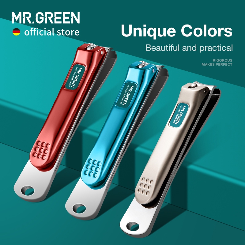 Cortador De Unha MR.GREEN Clippers De Aço Inoxidável Prático Clipper De Lâmina Curva Ferramentas De Manicure Aparador Com Limas em Oferta na Shopee