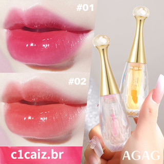 Batom Transparente Muda De Cor Cristal/Hidratante De Longa Duração À Prova D
