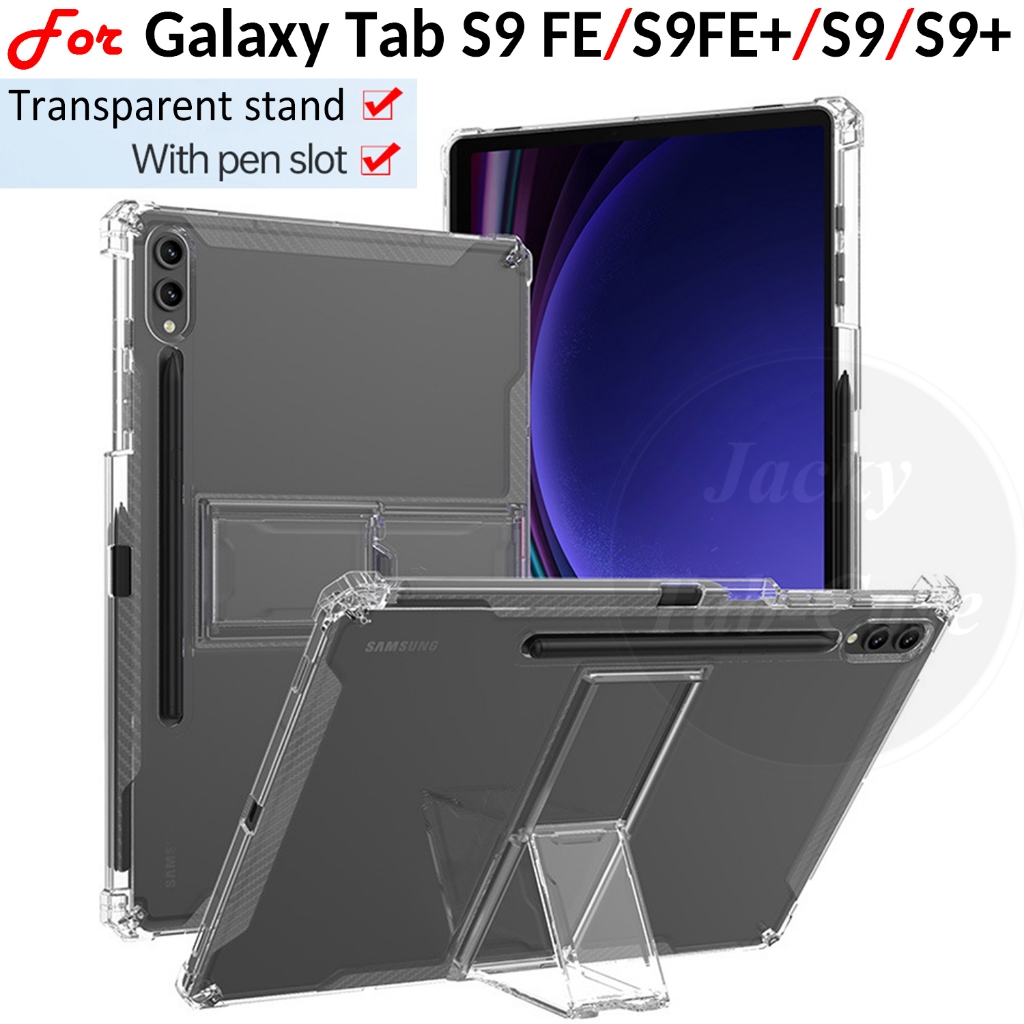 Para Samsung Galaxy Tab S9 FE 10,9 Polegadas 11 " TabS9 FE+ 12,4 Polegadas Armadura À Prova De Choque TPU Caixa De Mesa Wi-Fi SM-X510 SM-X610 5G SM-X516 SM-X616 Tampa Do Suporte Da Caneta De Silicone Espessada