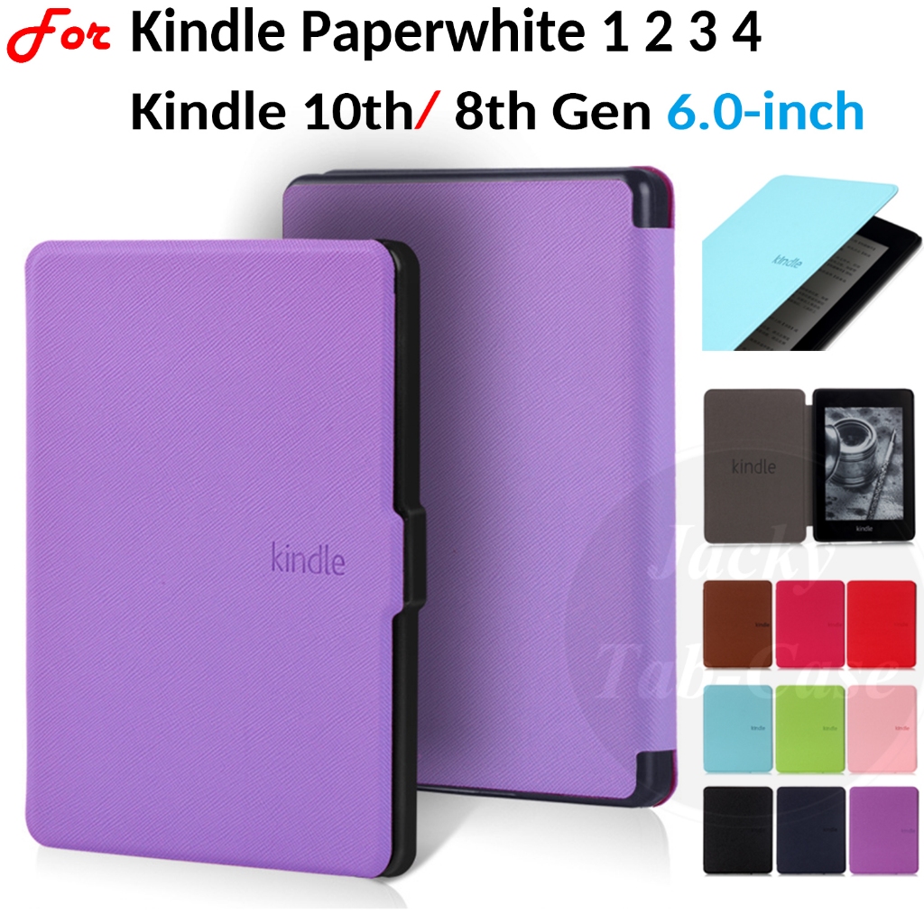 Para Kindle Paperwhite 1 2 3 4 6" 10ª 8ª Geração 2019 2018 2016 E-leitor Moda De Capa Dura De Couro De Flip