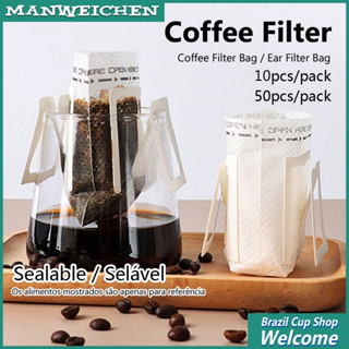 Sacos de filtro de café Sacos de filtro descartáveis Filtros de café Sacos com filtro de chá 50 pcs