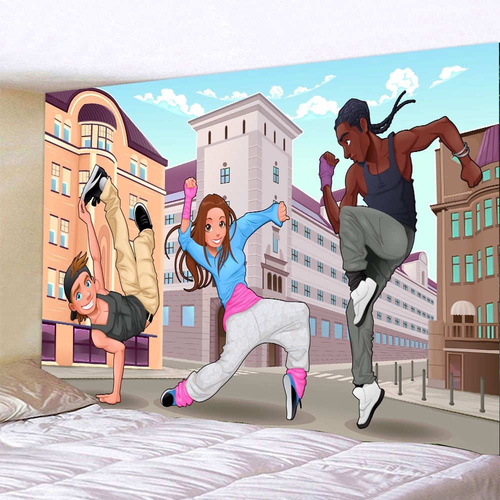 Decoração de quarto Estética Tapeçaria interessante Linda dança de rua Decoração de adolescente Tapeçaria Decoração de c