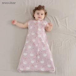 Insular Sem Mangas Colete Saco De Dormir Do Bebê Algodão Fino Respirável Pijamas Anti-Chute Casulo Para Recém-Nascidos C