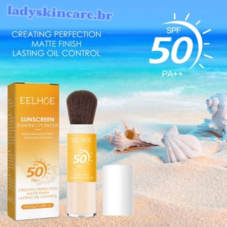 Eelhoe Fixing Powder Protetor Solar em Pó Protetor Solar em Pó Mate Controle de Óleo Leve e Respirável Forma Transparente