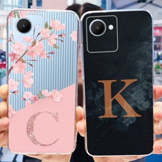 Para Realme C30 C30S Caixa RMX3581 RMX3623 RMX3690 Capa De Telefone Transparente Cartas De Moda RealmeC30 RealmeC30S