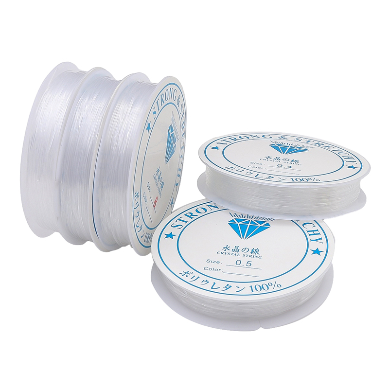 0.25mm-0.8mm Fio De Miçangas De Cristal Transparente Corda Não Elástico Forte De Náilon Para DIY Colar Pulseira Jóias Fa