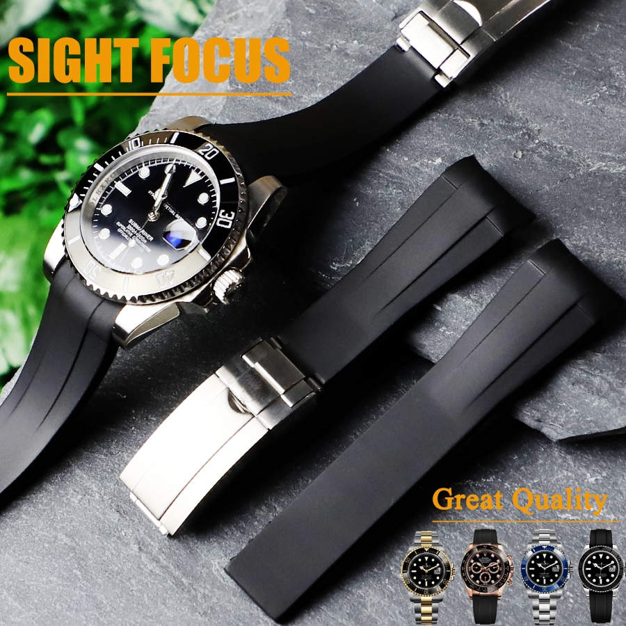 Pulseira De Relógio De 21 Mm Para Rolex Yacht Master 42MM 116600 Borracha SEADWELLER 126600 Explorador Do Céu 216570 Pad