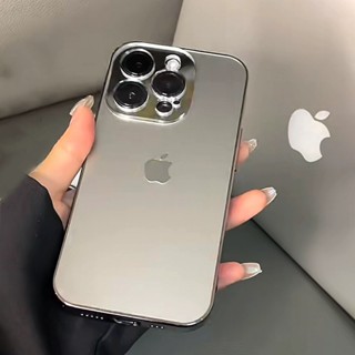 Caixa Dura Nano Eletroplatada Mate Para PC IPhone 15 14 13 12 11 Pro Max 11 Com Capa De Filme De Lente Metálica