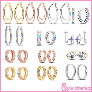 S925 pando de prata Same Design Rose Gold Ouro Colorido Brincos em Zircônio Presente para Namorada