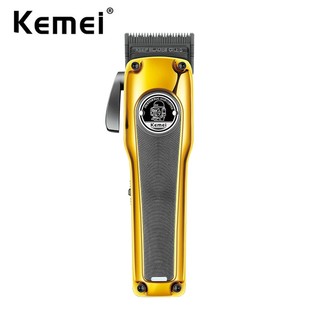 Aparador De Cabelo Kemei Barber Hair Clipper Motor Brushless DLC Fade Blade Sem Fio Recarregável Máquina De Corte Cônico Elétrico em Oferta na Shopee