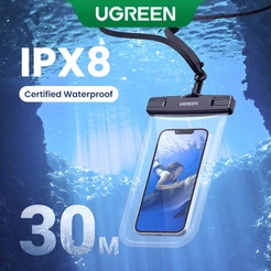 Capa À Prova D'água UGREEN Com Alça De Pescoço Para iPhone 17 Pro Max 15 14 Samsung S24 S23 Huawei P50 Até 7.2 Polegadas