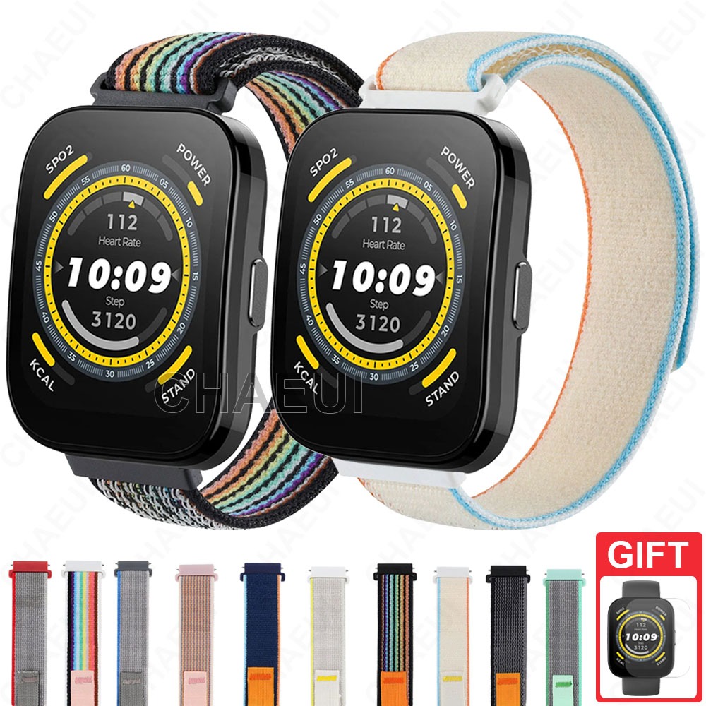 Acessórios De Pulseira De Nylon Para Amazfit Bip Max 6 5 Unity 3 U Pro S / GTS 4 Mini 3 2 / GTR Mini