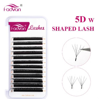 Fadvan 5D W Extensões De Cílios Em Forma 0.07 C/D Faux Mink Natural Profissionais Suaves