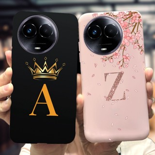 Para Realme 11 5G 2023 Estojo Moda A Z Letras Coroa Capa Macia De Silicone À Prova De Choque 11X RMX3785 De Telefone