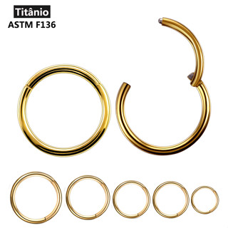 SWANJO Titânio Piercing Nariz Redondos De Segmento De Clicador De Orelha Septo Jóias De Corpo De Piercing 6-12mm