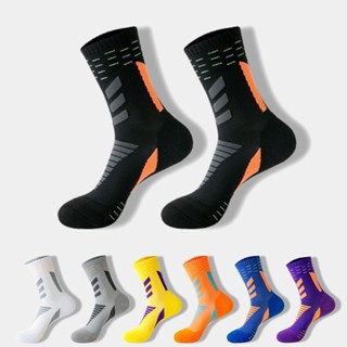 TU meia pro socks meia esportiva de basquete academia e corrida masculino poliamida parte inferior da toalha absorção de choque antiderrapante respirável e dry fit cano medio