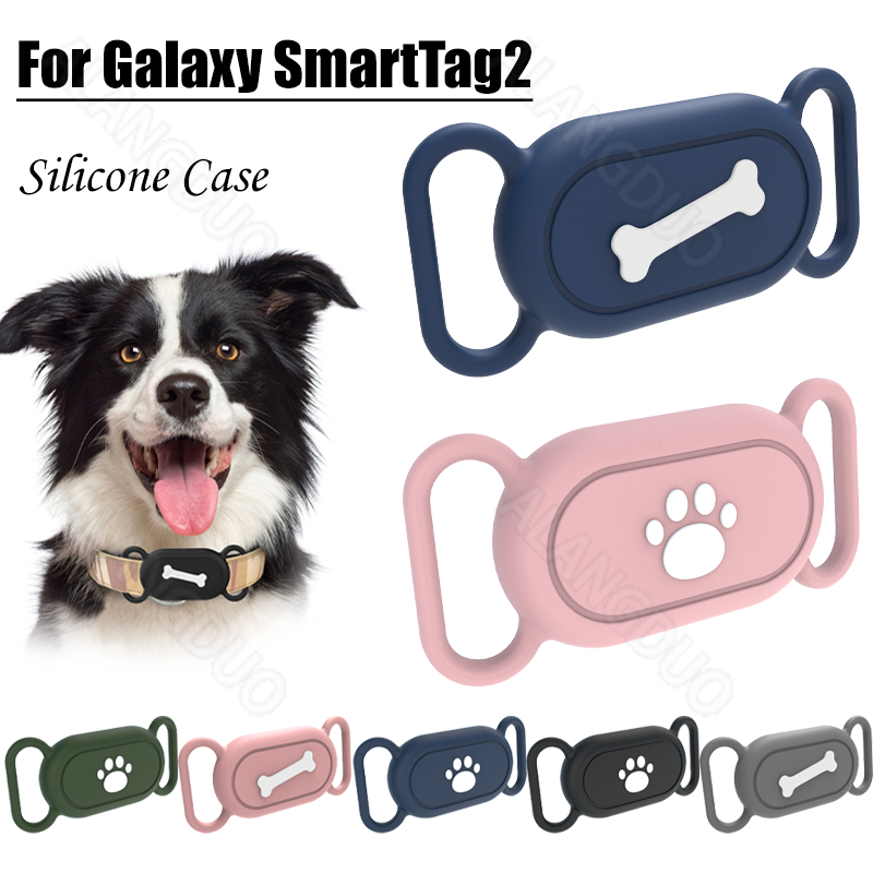Para Samsung Galaxy SmartTag 2 Porta Coleira Cães Capa De Silicone À Prova D'água Smart Tag 2 De Estimação Do Dispositivo De Rastreamento De Anti-Perda Gatos