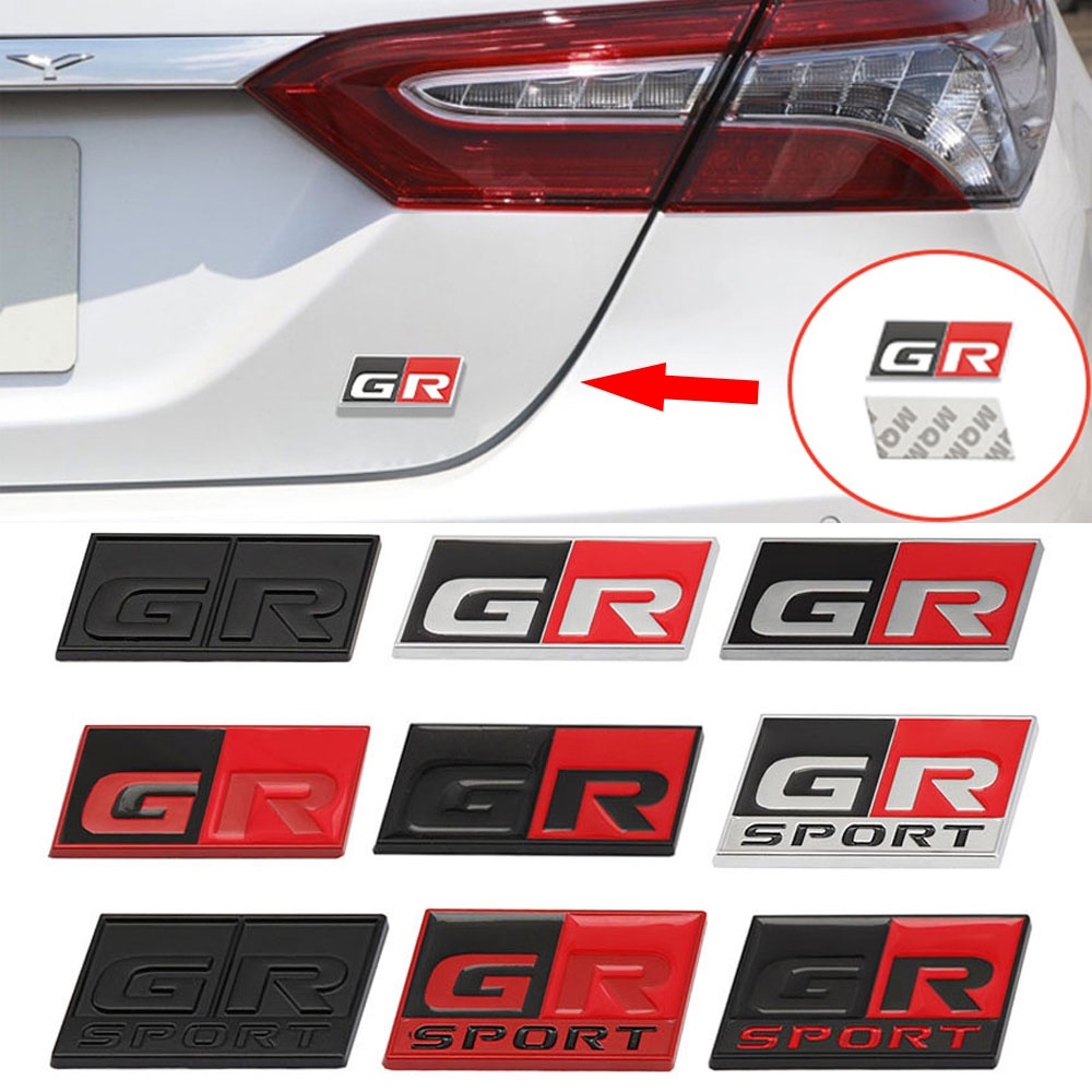 Adesivo De Carro GR Logotipo 3D Metal Rotulagem Emblema Decalques Para Toyota Esporte C-HR RAV4 Avensis Prado Prius Aces