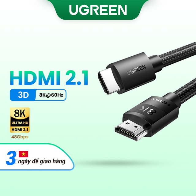 Ugreen 8K Ultra Alta Velocidade 48 Gbps HDMI 2.1 Cabo Suporta 8K/60Hz 4K/120Hz HDR Dolby Atmos eARC Para PS4 Apple