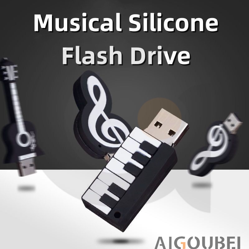 Unidade flash De Instrumento Personalizada De silicone mini cartoon De Memória Adequado Para Computadores , laptops USB2.0 1GB 2GGB 4GB 8GB 16GB 32GB 64GB 128GB 2TB Portátil