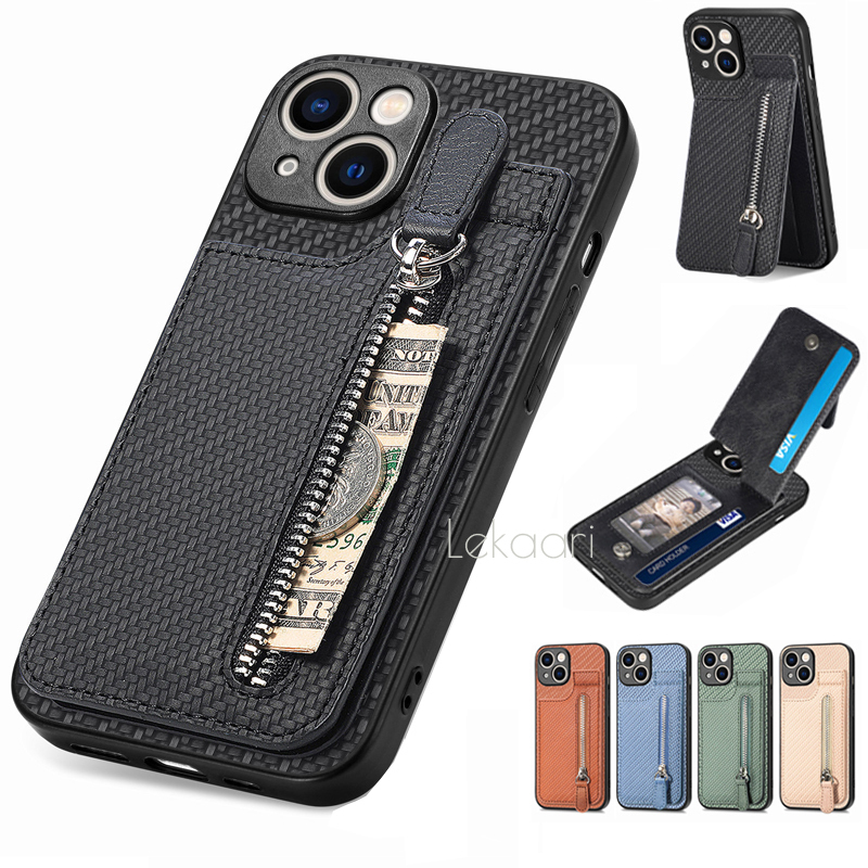 Capa Para Xiaomi Redmi 15C Note 15 14 13 12 11 11s Pro Plus 13C 12C Magnética Flip Invólucro Com Zíper Slots Cartão Cart em Oferta na Shopee