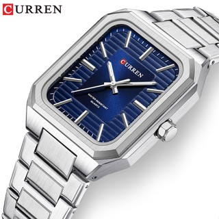 CURREN Novo Desenho Quadrado Masculino Estilo Simples De Quartzo De Aço Inoxidável Casual Business Sports Waterproof 8457 XS