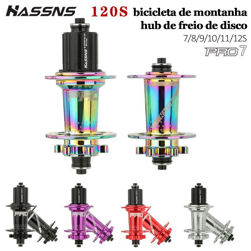 HASSNS PRO7 MTB Hub 6 Pawls 120Som 32 36 Furos Para Mountain bike HG Compatível Com 7-12 V...