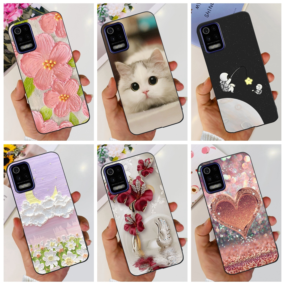 LG K42 K52 K62 K62 K62 + 2020 LM-K420 K420H K520 K525H Estojo De Silicone Macio TPU Com Padrão De Flor De Gato em Oferta na Shopee